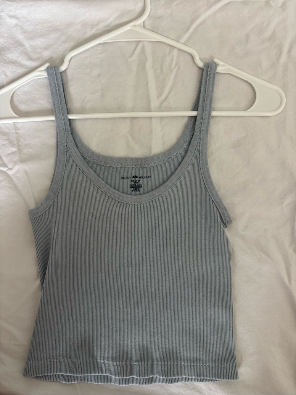 Brandy Melville Ribbed Light Blue Tank Top